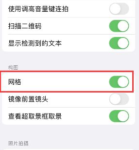 聊城苹果手机维修网点分享iPhone如何开启九宫格构图功能 