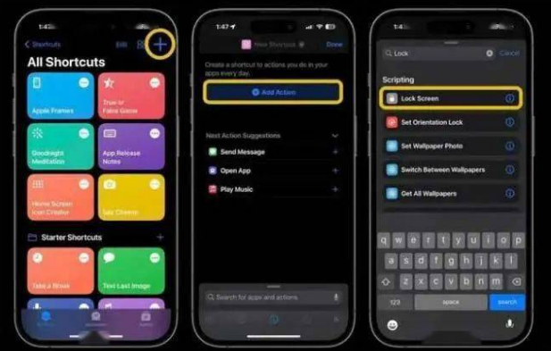 聊城苹果14锁屏维修店分享iPhone14升级iOS16.4后如何创建锁屏快捷方式 